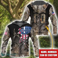 Utah State Aggies NCAA3-Hunting Camo Pattern Custom Name 3D Hoodie For Fans Father’s Day Gift