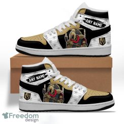 Vegas Golden Knights With Team Mascot Custom Name Air Jordan Hightop Sneakers For Men Women Fans