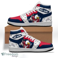 Washington Capitals With Team Mascot Custom Name Air Jordan Hightop Sneakers For Men Women Fans