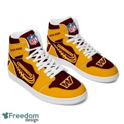 Washington Commanders Custom Name Air Jordan Hightop Sneakers For Men Women Fans - Washington Commanders Air Jordan Hightop Sneaker_2