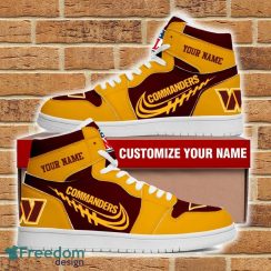 Washington Commanders Custom Name Air Jordan Hightop Sneakers For Men Women Fans Washington Commanders Custom Name Air Jordan Hightop Sneakers For Men Women Fans
