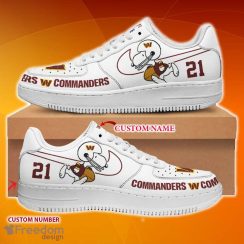 Washington Commanders Snoopy Air Force Sneakers Custom Number And Name For Fans AF1 Shoes