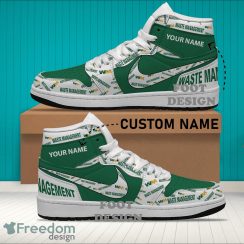 Waste Management Brand Logo Custom Name Air Jordan Hightop Shoes For Sneakers Fans - waste management Logo Personalized Air Jordan Hightop Shoes Photo 2