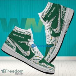 Waste Management Brand Logo Custom Name Air Jordan Hightop Shoes For Sneakers Fans Waste Management Brand Logo Custom Name Air Jordan Hightop Shoes For Sneakers Fans