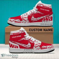 WAWA Brand Logo Custom Name Air Jordan Hightop Shoes For Sneakers Fans - WAWA Logo Personalized Air Jordan Hightop Shoes Photo 2