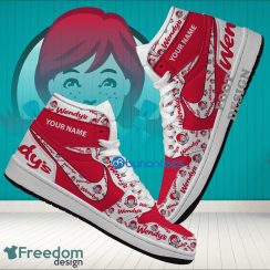 WENDY’S Brand Logo Custom Name Air Jordan Hightop Shoes For Sneakers Fans WENDY’S Brand Logo Custom Name Air Jordan Hightop Shoes For Sneakers Fans