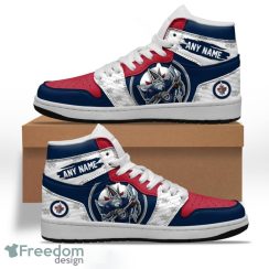 Winnipeg Jets With Team Mascot Custom Name Air Jordan Hightop Sneakers For Men Women Fans