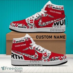 WÜRTH Brand Logo Custom Name Air Jordan Hightop Shoes For Sneakers Fans - WÜRTH Logo Personalized Air Jordan Hightop Shoes Photo 2