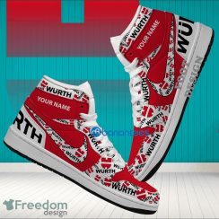 WÜRTH Brand Logo Custom Name Air Jordan Hightop Shoes For Sneakers Fans WÜRTH Brand Logo Custom Name Air Jordan Hightop Shoes For Sneakers Fans