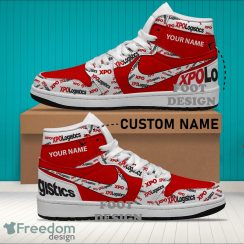 Xpo Brand Logo Custom Name Air Jordan Hightop Shoes For Sneakers Fans - xpo Logo Personalized Air Jordan Hightop Shoes Photo 2