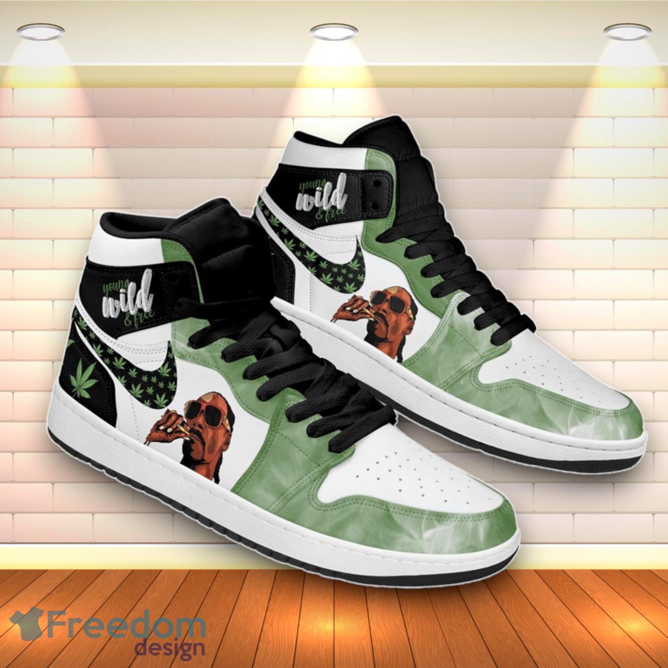 Young, Wild & Free Snoop Dogg Air Jordan High Top Shoes image Young, Wild & Free Snoop Dogg Air Jordan High Top Shoes Product Photo 2