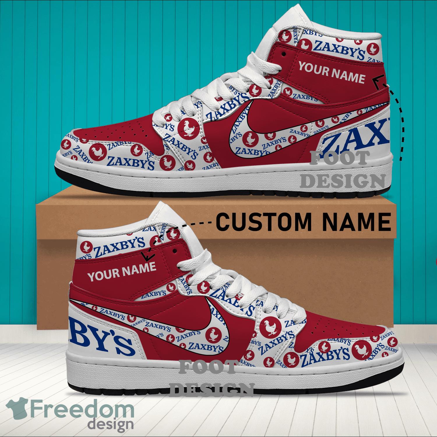 ZAXBY'S Brand Logo Custom Name Air Jordan Hightop Shoes For Sneakers Fans image ZAXBY'S Brand Logo Custom Name Air Jordan Hightop Shoes For Sneakers Fans