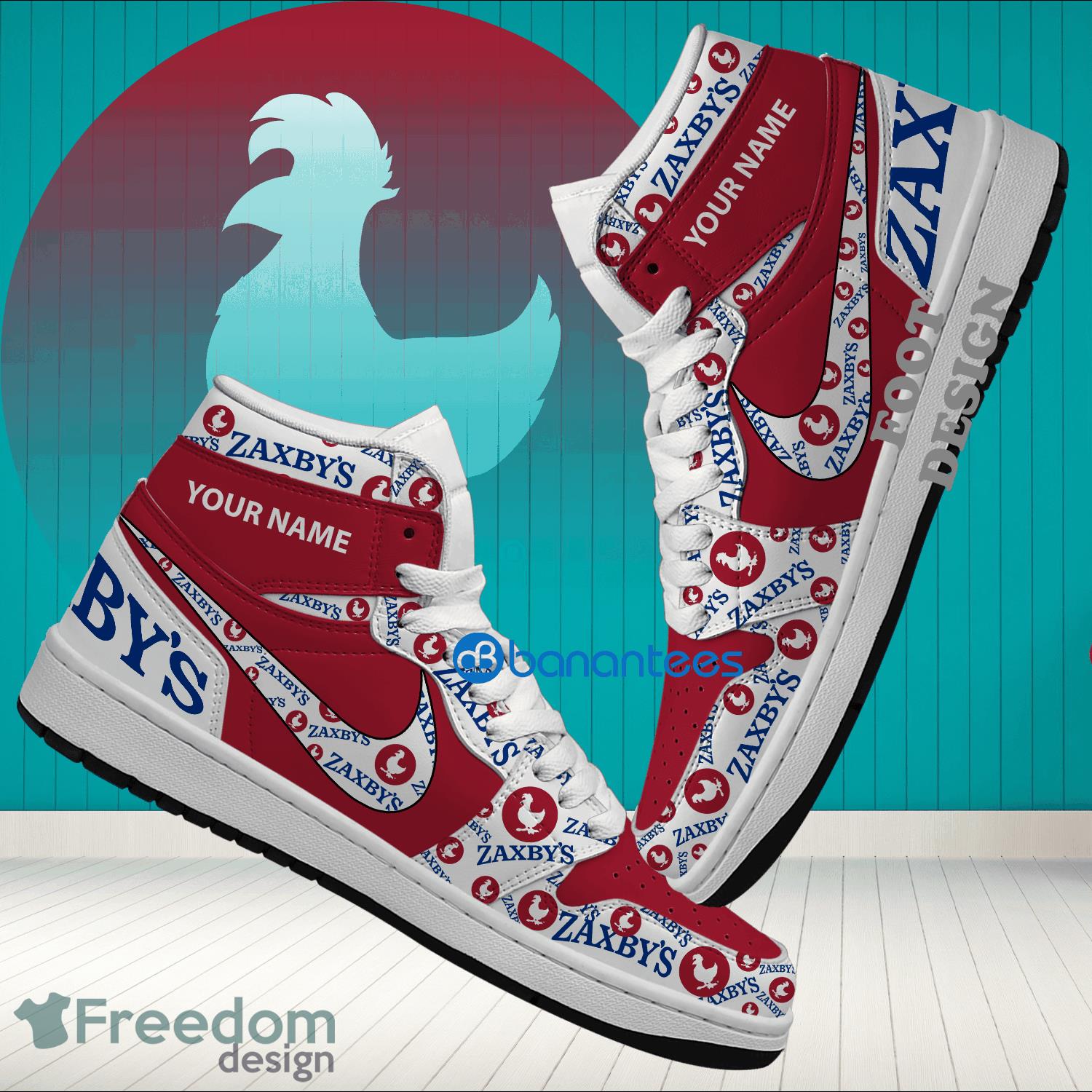 ZAXBY'S Brand Logo Custom Name Air Jordan Hightop Shoes For Sneakers Fans image ZAXBY'S Brand Logo Custom Name Air Jordan Hightop Shoes For Sneakers Fans