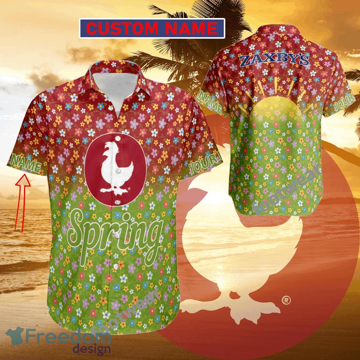 ZAXBY'S Logo Brand 3D Hawaiian Shirt New Custom Name Tropical Beach Gift For Fans - ZAXBY'S Logo Brand 3D Hawaiian Shirt New Custom Name Tropical Beach Gift For Fans