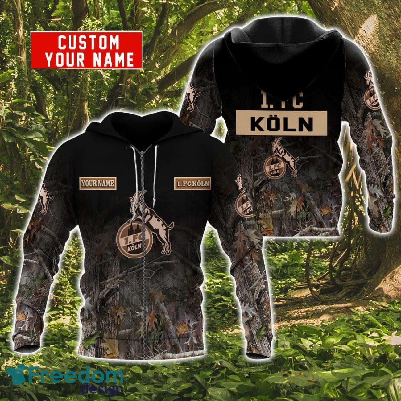 1 FC Köln Personalized Name 3D Hoodie Zip Hoodie For Hunting And Sport Fans Product Photo 2