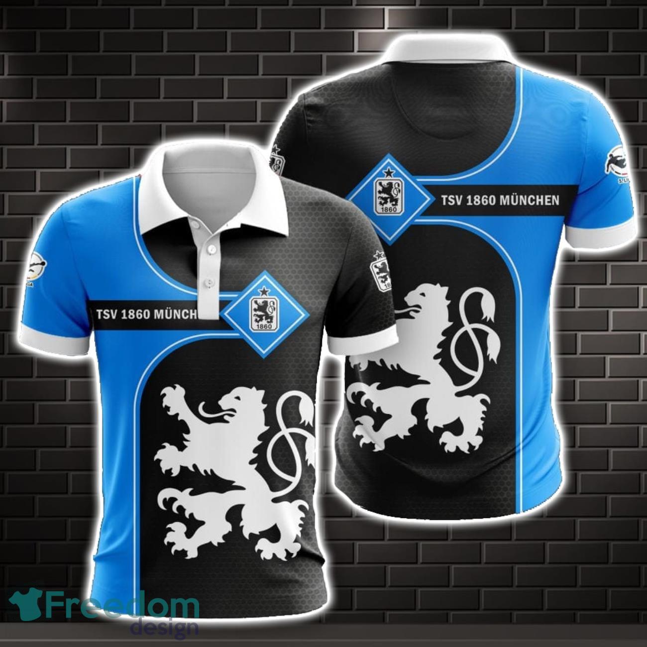 1860 Munich 3D Printing Polo Shirt Gift For Men Limited image 1860 Munich 3D Printing Polo Shirt Gift For Men Limited Product Photo 1