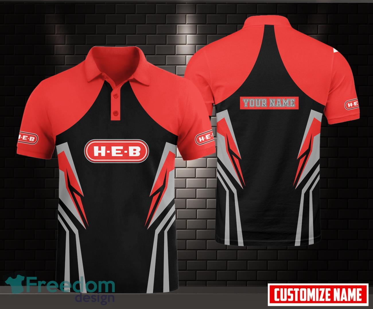 3D All Over Printed h e b 3D All Over Printed Logo Brand Polo Shirt Custom Name image 3D All Over Printed h-e-b 3D All Over Printed Logo Brand Polo Shirt Custom Name Product Photo 1