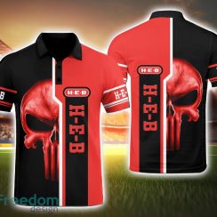 3D All Over Printed h-e-b Skull 3D All Over Printed Logo Brand Polo Shirt