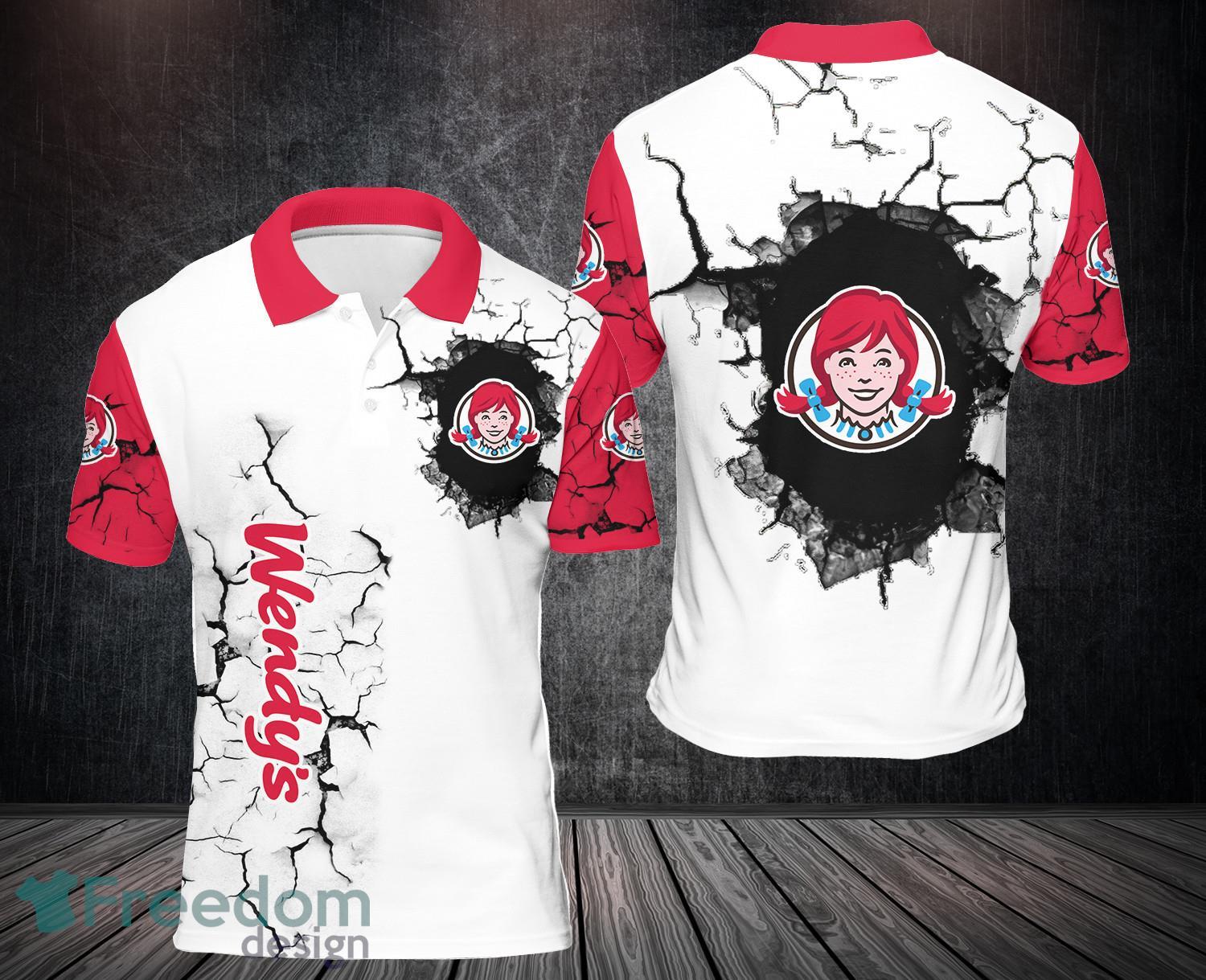 3D Printing Wendy's AOP Polo Shirt 3D Printed Fans Gift image 3D Printing Wendy's AOP Polo Shirt 3D Printed Fans Gift