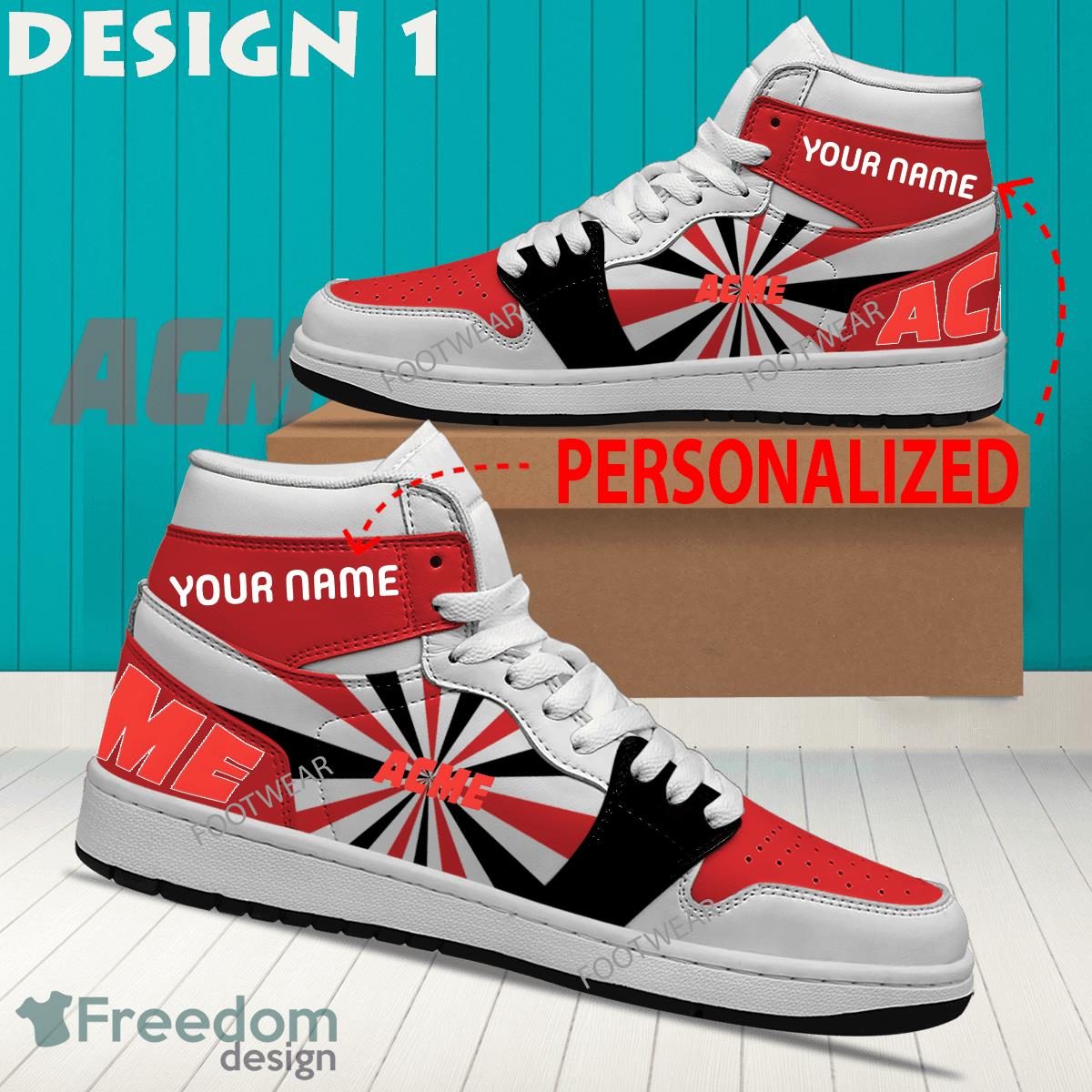 Acme Markets Brand Logo Air Jordan 1 Hightop Shoes New Trending Custom Name image Acme Markets Brand Logo Air Jordan 1 Hightop Shoes New Trending Custom Name - Acme Markets Brand Logo Air Jordan 1 Hightop Shoes Style 1