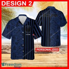 Acura Car Racing Vacation Logo Beach Hawaiian Shirt For Summer Custom Name - Acura Car Racing Hawaiian Shirt Personalized Photo 2