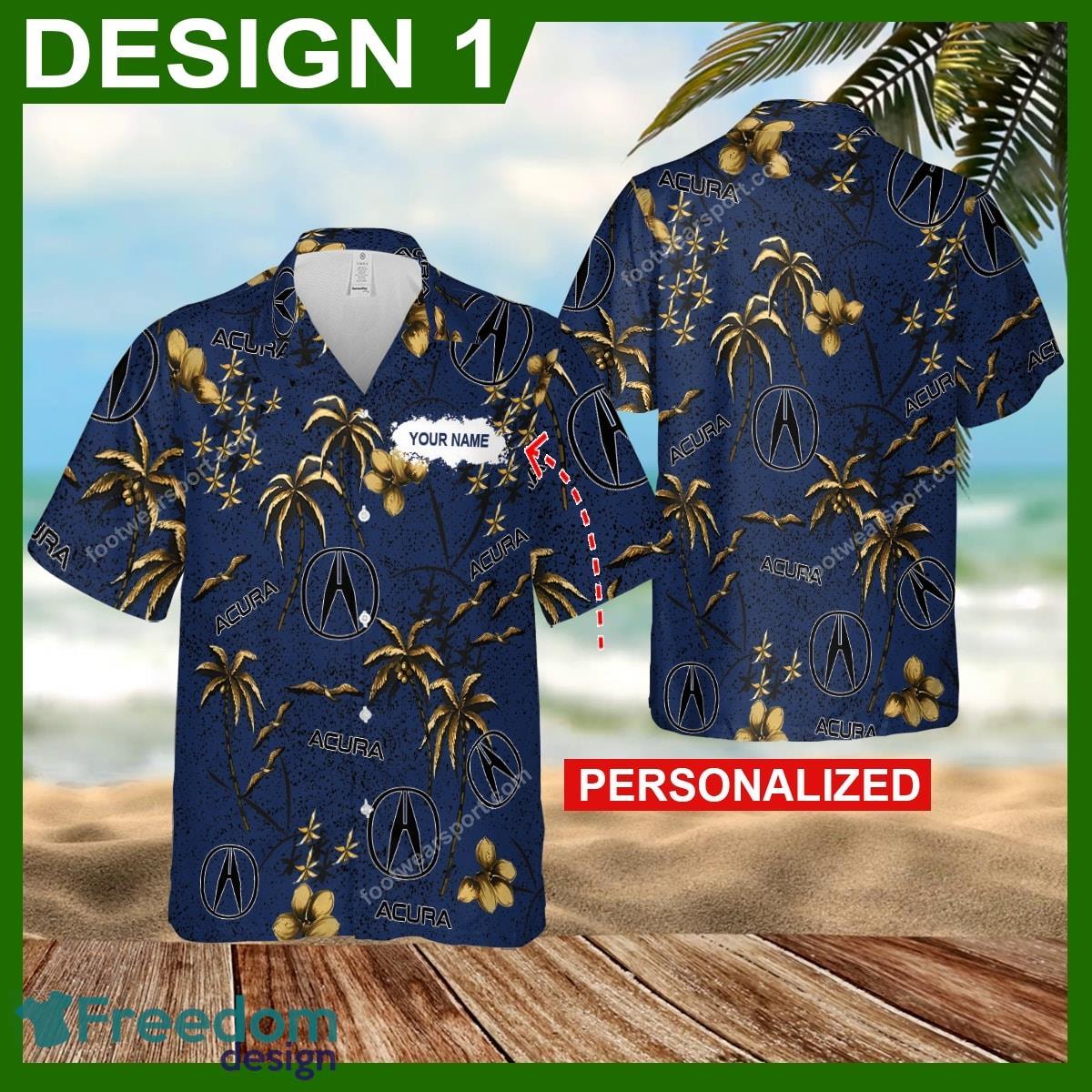 Acura Car Racing Vacation Logo Beach Hawaiian Shirt For Summer Custom Name image Acura Car Racing Vacation Logo Beach Hawaiian Shirt For Summer Custom Name - Acura Car Racing Hawaiian Shirt Personalized Photo 1
