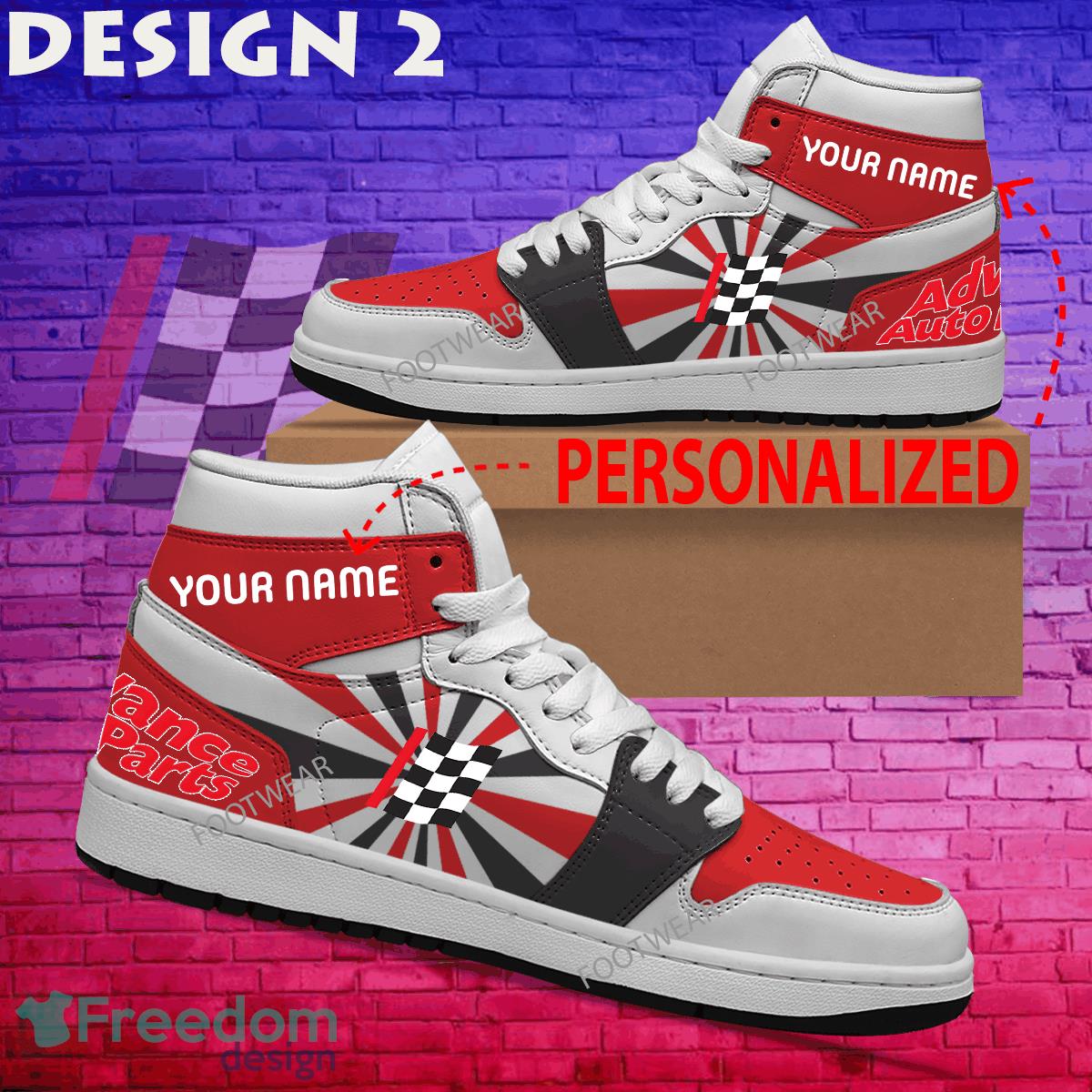 Advance Auto Parts Brand Logo Air Jordan 1 Hightop Shoes New Trending Custom Name image Advance Auto Parts Brand Logo Air Jordan 1 Hightop Shoes New Trending Custom Name - Advance Auto Parts Brand Logo Air Jordan 1 Hightop Shoes Style 2