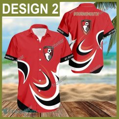 AFC Bournemouth 3D Hawaiian Shirt For Men Gifts New Trending Shirts Beach Holiday Summer - EPL AFC Bournemouth 3D Hawaiian Shirt Pattern Style 2