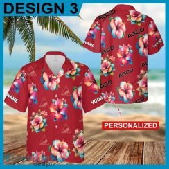 AGCO Tractor Flower Vintage Exotic All Over Print Hawaiian Shirt Gift For Fans Custom Name image AGCO Tractor Flower Vintage Exotic All Over Print Hawaiian Shirt Gift For Fans Custom Name - AGCO Tractor Flower Vintage Hawaiian Shirt Style 3