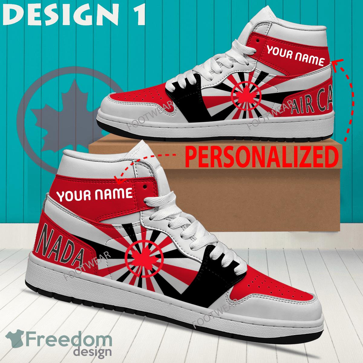 Air Canada Brand Logo Air Jordan 1 Hightop Shoes New Trending Custom Name image Air Canada Brand Logo Air Jordan 1 Hightop Shoes New Trending Custom Name - Air Canada Brand Logo Air Jordan 1 Hightop Shoes Style 1
