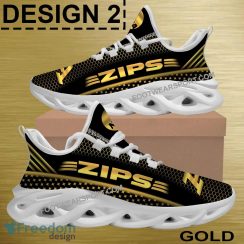 Akron Zips Running Sneaker Gold, Diamond, Silver Best Elevate Gift Max Soul Shoes - NCAA Akron Zips Max Soul Shoes Photo 2