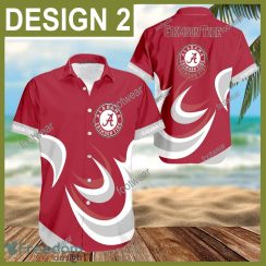 Alabama Crimson Tide 3D Hawaiian Shirt For Men Gifts New Trending Shirts Beach Holiday Summer - NCAA Alabama Crimson Tide 3D Hawaiian Shirt Pattern Style 2