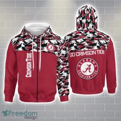 Alabama Crimson Tide 3D Printing Hoodie Camo Pattern Gift For Father’s Day