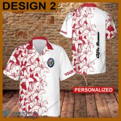 Alfa Romeo Car Racing Flower Vintage Island New AOP Hawaiian Shirt For Men And Women Custom Name - Alfa Romeo Car Racing Flower Vintage Hawaiian Shirt Style 2