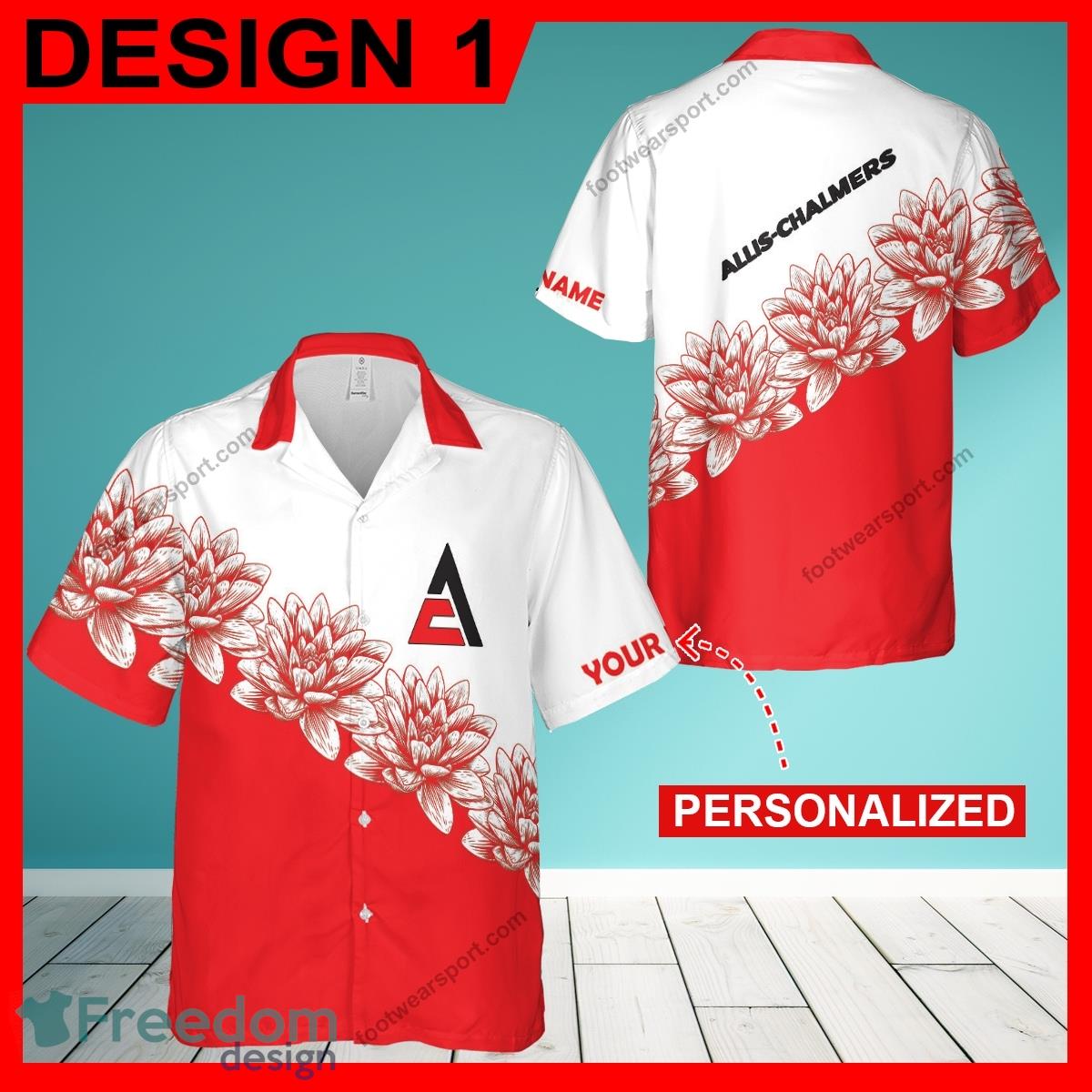 Allis Chalmers Tractor Flower Vintage Exotic Logo 3D Hawaiian Shirt Men And Women Gift Custom Name image Allis Chalmers Tractor Flower Vintage Exotic Logo 3D Hawaiian Shirt Men And Women Gift Custom Name - Allis Chalmers Tractor Flower Vintage Hawaiian Shirt Style 1