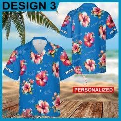Alpine Car Racing Flower Vintage Island Aloha Hawaiian Shirt For Summer Custom Name - Alpine Car Racing Flower Vintage Hawaiian Shirt Style 3