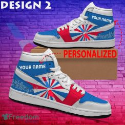 American Airline Brand Logo Air Jordan 1 Hightop Shoes New Trending Custom Name - American Airline Brand Logo Air Jordan 1 Hightop Shoes Style 2