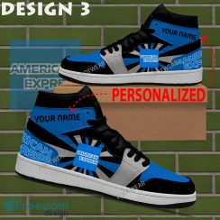 American Express Brand Logo Air Jordan 1 Hightop Shoes New Trending Custom Name - American Express Brand Logo Air Jordan 1 Hightop Shoes Style 3