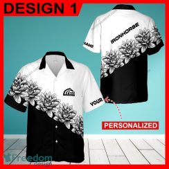 American IronHorse Motorcycle Flower Vintage Bulk New Beach Hawaiian Shirt Gift For Fans Custom Name