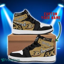 Anaheim Ducks Ciustom Name Air Jordan 1 Hightop Shoes Men Women Sneakers Gift