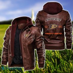 Anaheim Ducks Limited 2D Leather Jacket For Sport Fans Father's Day Gift Product Photo 2