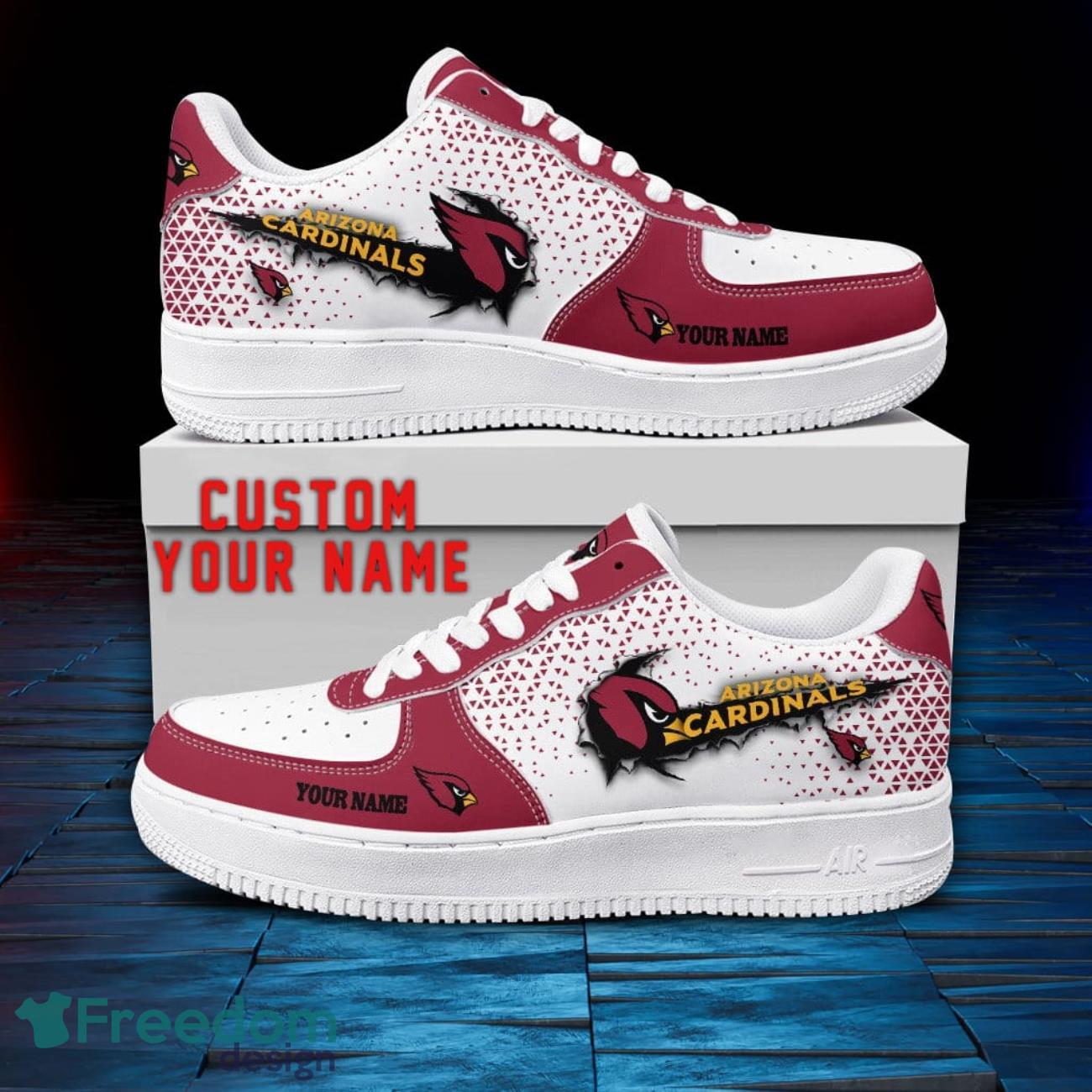 Arizona Cardinals Air Force Shoes Men Women Shoes Personalized Name Gift For Fans image Arizona Cardinals Air Force Shoes Men Women Shoes Personalized Name Gift For Fans Product Photo 1