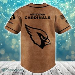 Arizona Cardinals NFL Baseball Jersey Shirt Brown Custom Number And Name - Arizona Cardinals NFL Baseball Jersey Shirt Brown Custom Number And Name_2