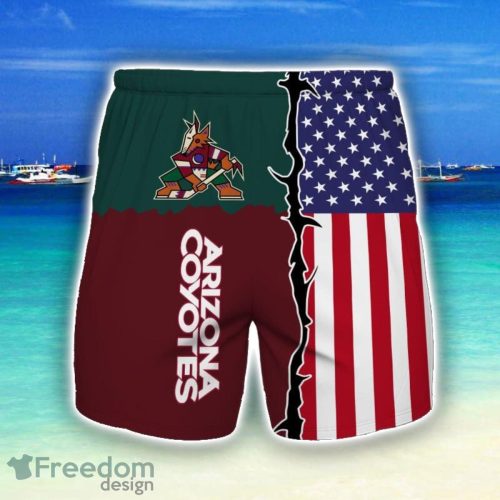 Arizona Coyotes Beach Short Gift For Men US Flag Printed Product Photo 1