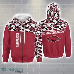 Arkansas Razorbacks 3D Printing Hoodie Camo Pattern Gift For Father’s Day