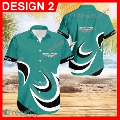 Aston Martin Car Racing Hawaiian Shirt Logo Brand Design For Men Gifts Summer Holiday - Aston Martin Car Racing Hawaiian Shirt Vintage Pattern Style 2