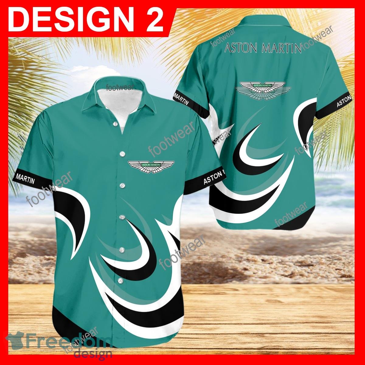 Aston Martin Car Racing Hawaiian Shirt Logo Brand Design For Men Gifts Summer Holiday image Aston Martin Car Racing Hawaiian Shirt Logo Brand Design For Men Gifts Summer Holiday - Aston Martin Car Racing Hawaiian Shirt Vintage Pattern Style 2