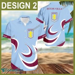 Aston Villa 3D Hawaiian Shirt For Men Gifts New Trending Shirts Beach Holiday Summer - EPL Aston Villa 3D Hawaiian Shirt Pattern Style 2