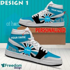 At Home Brand Logo Air Jordan 1 Hightop Shoes New Trending Custom Name