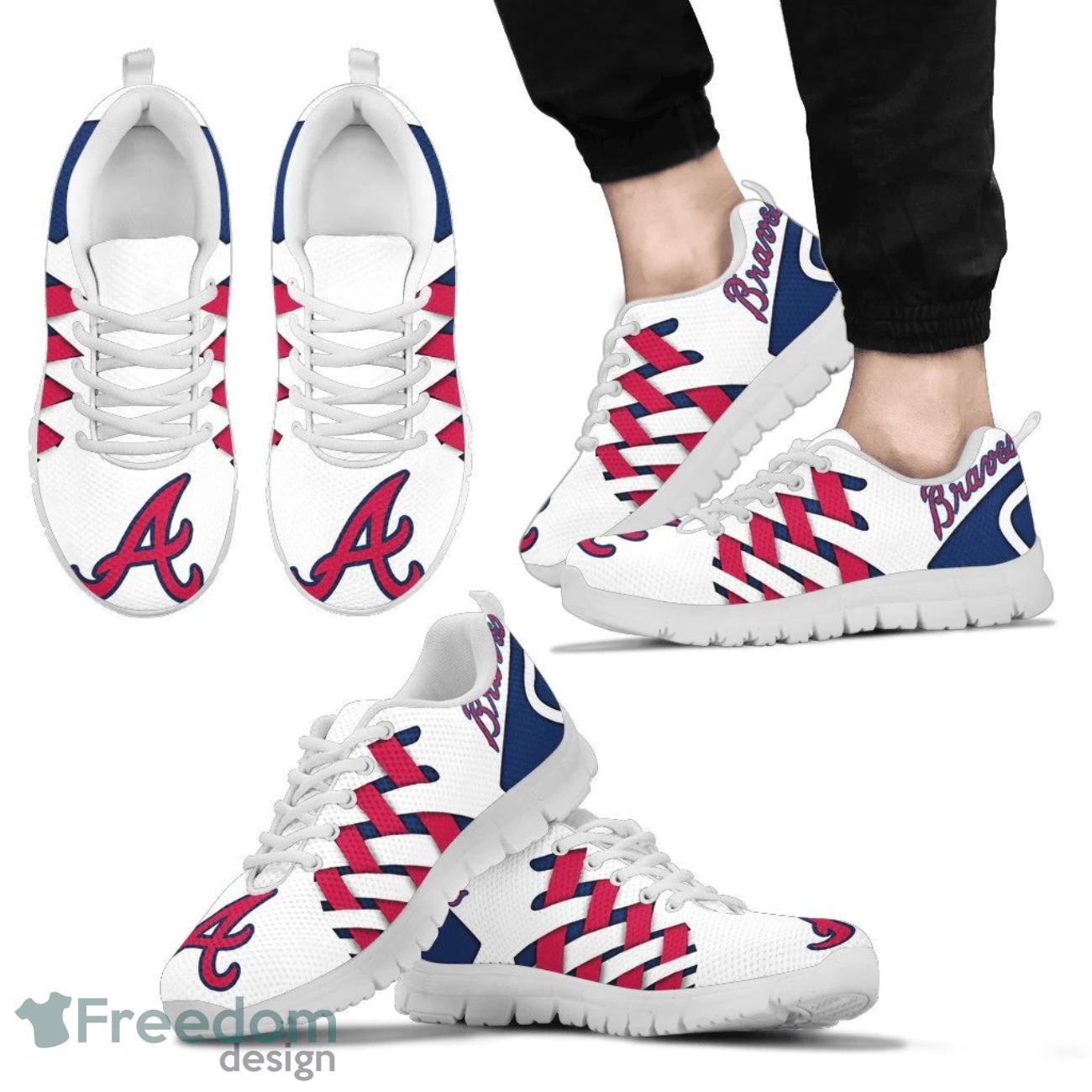 Atlanta Braves Logo Team Sneaker Shoes Gift For Fans Product Photo 2